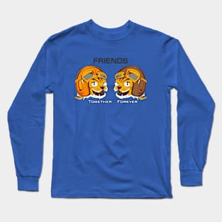 Tiger wearing vintage flying helmet's and goggles Long Sleeve T-Shirt